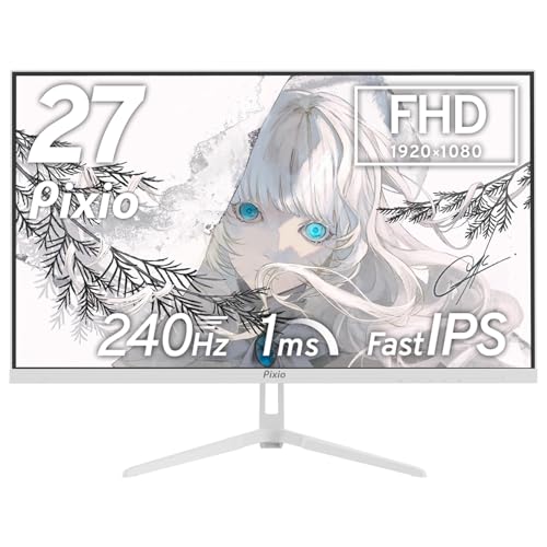 Amazon.co.jp: Pixio PX279 Wave White Gaming Monitor 27 Inch White